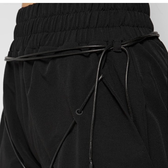 Maniere de Voir black lace up bondage joggers - Picture 3 of 15